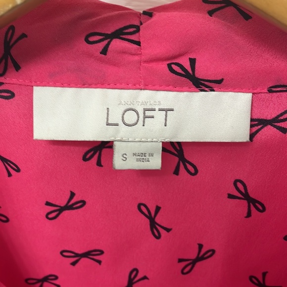 Loft pink bow tie button down tank pink - Picture 2 of 4